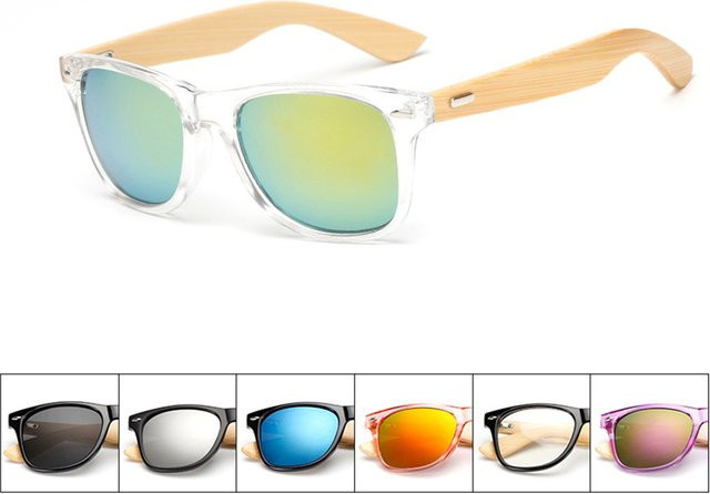 Sonnenbrille, Holz, Vollrand, square, transparent, unisex, polarisiert - Bild 1