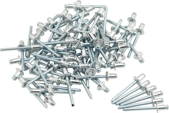 LUX-TOOLS Blindniete Classic in Silber, 50 Stück, Durchmesser: 4 mm, Länge: 12,5 mm - Bild 1