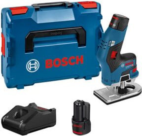 Bosch Akku-Kantenfräse GKF 12V-8 Professional mit 2 Akkus und L-BOXX, 12V, Blau/Schwarz - Bild 2