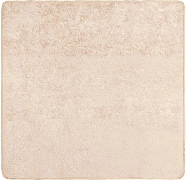 vidaXL Teppichläufer MARSA in Creme, quadratisch, aus Polyester und PVC, rutschfest und waschbar, Breite: 100 cm, Tiefe: 100 cm - Bild 1