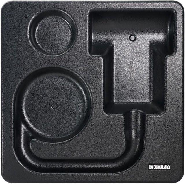 Corby Stratus Haartrocknerhalter zur Schubladenmontage in Schwarz, B/H: 32,5 x 32,5 cm - Bild 1