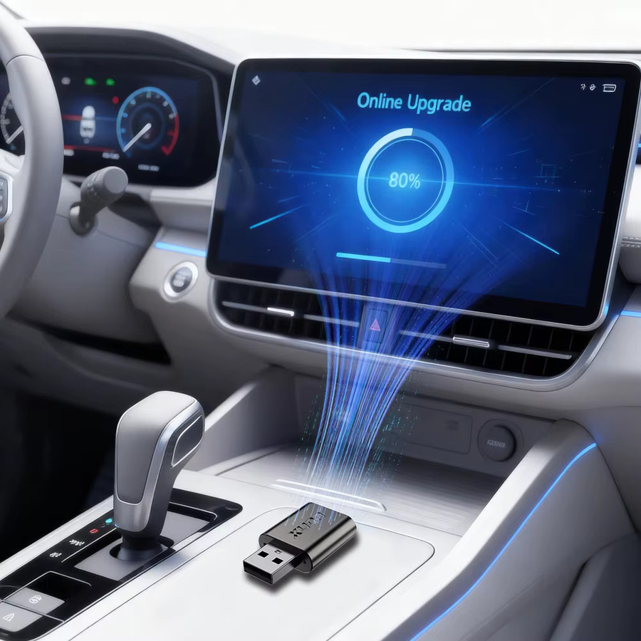 XUDA Kabelloser CarPlay und Android Auto Dongle in Schwarz mit USB und USB-C Anschluss für iPhone und Android - Bild 5
