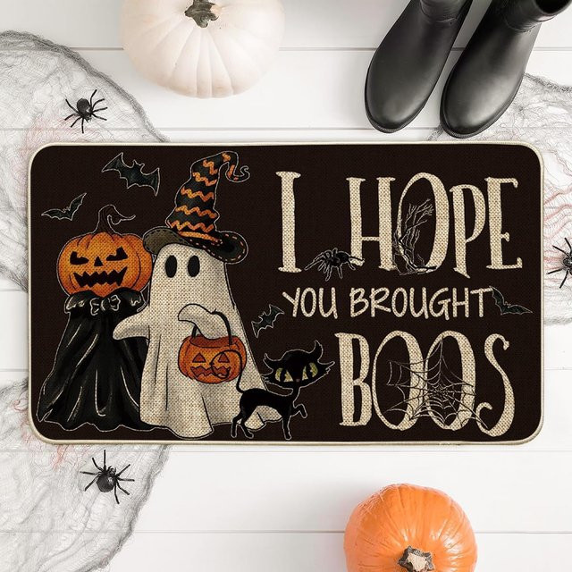 VIKAMA Halloween Druckteppich schmutzabweisende und verschleißfeste Bodenmatte für Eingangsbereich und Badezimmer - Bild 1