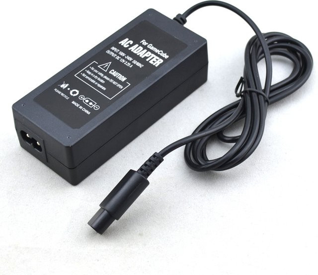 xunbeifang EU-Stecker Netzteil für GameCube Videospielkonsolen AC-Adapter in Schwarz - Bild 1