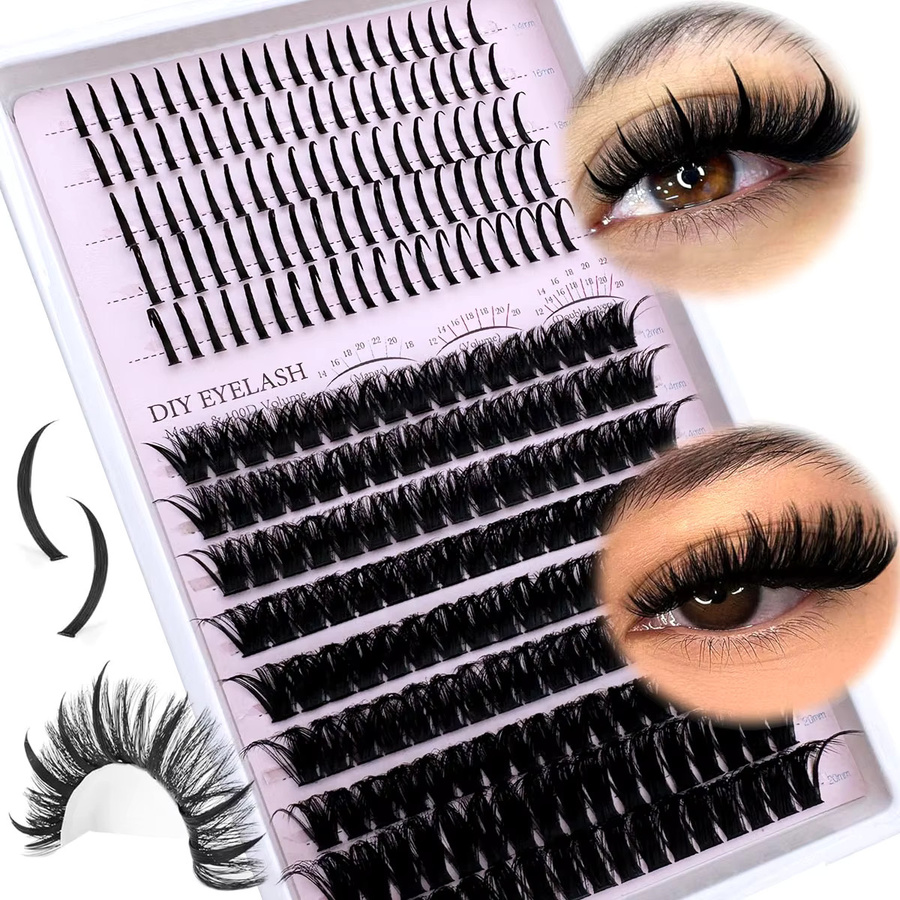 UMIRYAO Falsche Wimpern, Black, Wispy & Ultra Soft, Unisex - Bild 2