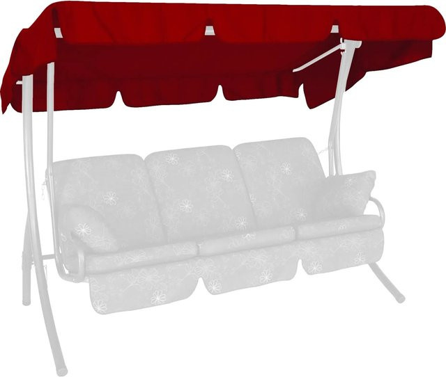 Angerer Sonnendach für Hollywoodschaukel in Bordeaux aus Polyacryl und Polyester, Breite: 145 cm, Tiefe: 210 cm - Bild 1