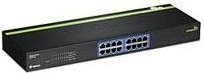 TRENDnet TEG S16g Gigabit Ethernet Switch, 16 Ports, Schwarz, Rackmontierbar - Bild 1