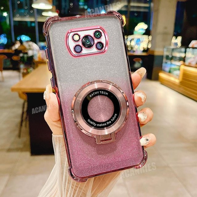 Stoßfeste Silikon Schutzhülle mit integriertem Ständer für Xiaomi Mi Poco X3 Pro und Poco X3 NFC, beschichtetes Case - Bild 1