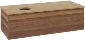 V&B Waschtischunterschrank Antao ohne Frontstruktur in Eiche Honig Braun B/T/H: 120 x 36 x 50 cm - Bild 1