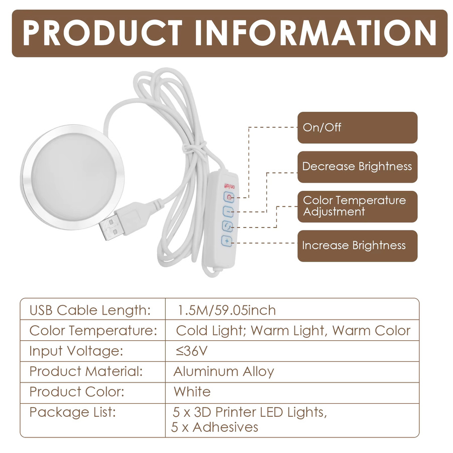 Bambu Lab LED-Licht-Kit 001 in Weiß für 3D-Drucker Zubehör - Bild 4
