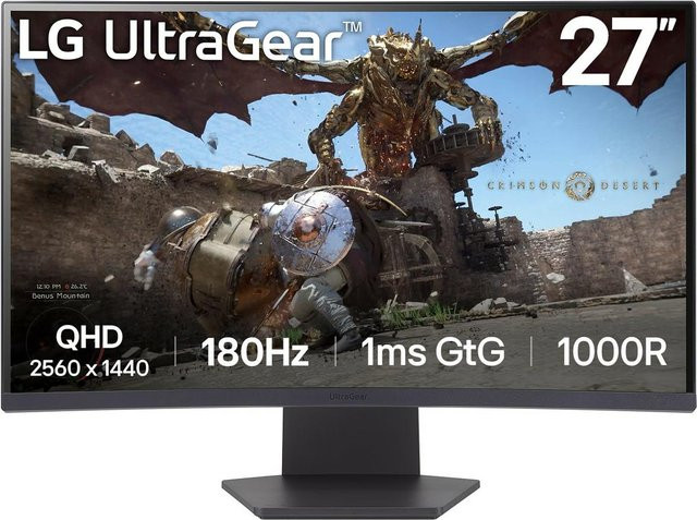 LG 27GS60QC-B Computerbildschirm 68,6 cm mit QHD-Auflösung 2560 x 1440 Pixeln in Schwarz - Bild 1
