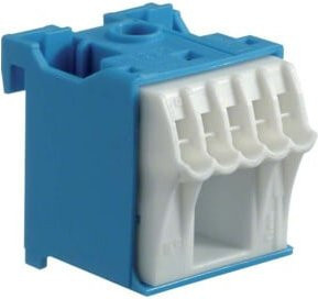 Hager Anschlussblock KN06N Klemmblock mit 6 Klemmstellen, 63 A, Blau-Weiß - Bild 1