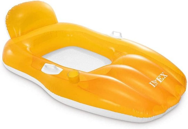Intex Lounge Chill N' Float Luftmatratze Poolmatratze orange B: 163 cm, B: 104 cm - Bild 1
