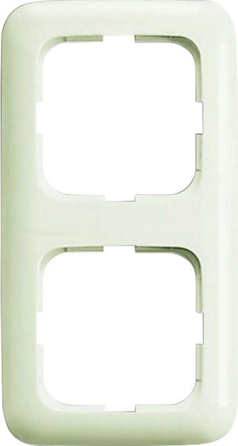 Busch-Jaeger Rahmen 2-fach Duro 2000 SI Weiß, Kunststoff, Unterputzmontage, IP20, B: 8,1 cm, H: 15,2 cm, T: 1,1 cm - Bild 1