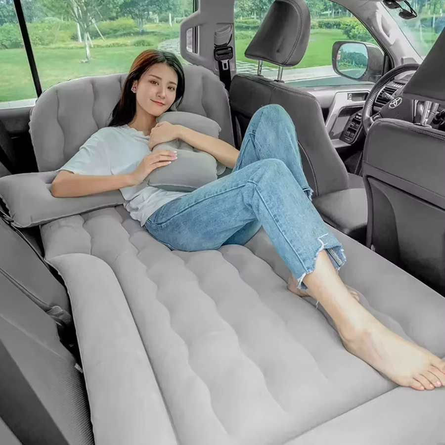 Multifunktionales 2-in-1 aufblasbares Auto-Bett aus PVC mit Beflockung für SUV und PKW - Bild 5