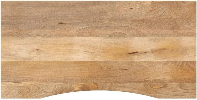 vidaXL Schreibtischplatte aus Massivholz Mango mit Aussparung, Braun, B/T/H: 120 x 60 x 2,5 cm - Bild 1