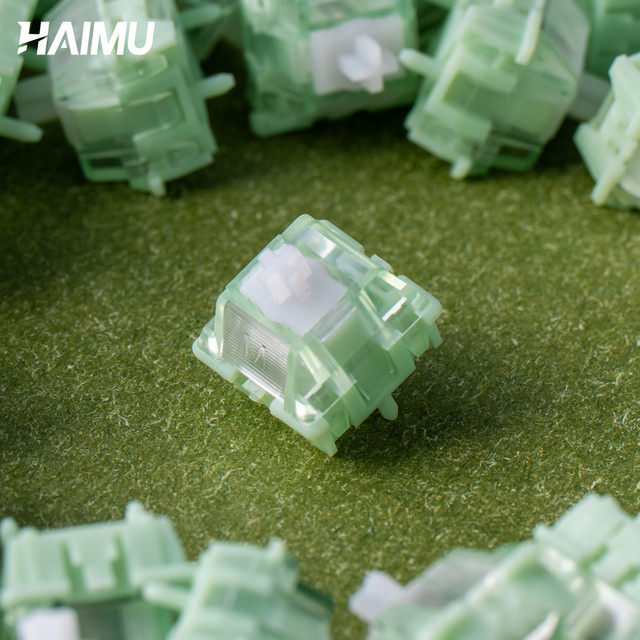 Haimu Celadon Magnetschalter für Gaming-Tastaturen, Farbe: Grün, 35 g, lineare vorgeschmierte Schalter mit Pom-Vorbau und freier Einstellung - Bild 1