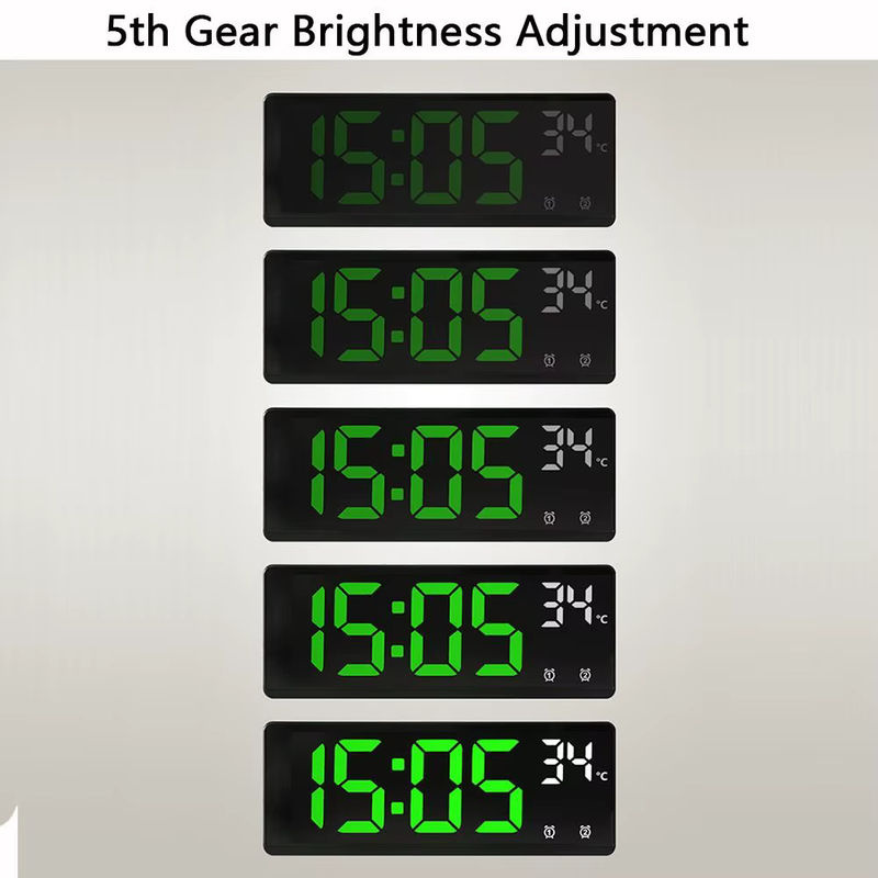 Digitale LED Alarmuhr mit Temperaturanzeige und Kalender, Rechteckiges Display in Schwarz oder Rot, Minimalistisches Design aus Kunststoff für deine Wohnkultur - Bild 3