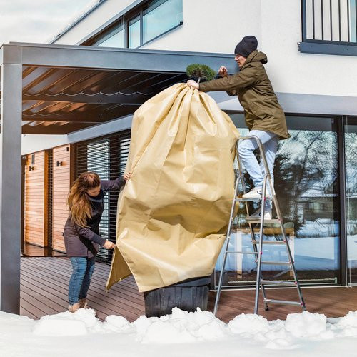 WINDHAGER Winterschutzsack W-Vliesmantel S-PRO XXL in Beige, B: 190 cm, H: 240 cm - Bild 1