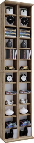 VCM Almera CD DVD Regal aus Holzwerkstoff in Sonoma-Eiche, B: 42 cm, H: 183 cm, T: 20 cm - Bild 1