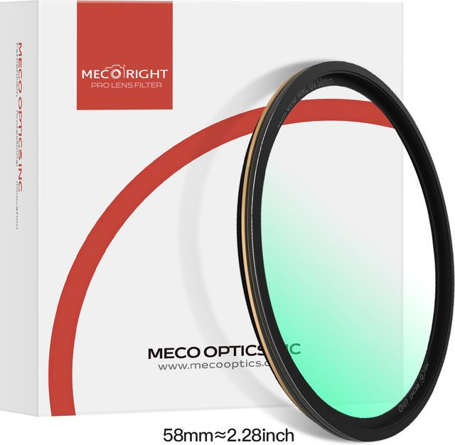 Mecoright Carmer MRC UV-Filter extrem dünn 2,4mm für Canon Sony Nikon Fuji DSLR Kameraobjektive in den Größen 52mm, 58mm, 67mm, 77mm und 82mm, transparent - Bild 1