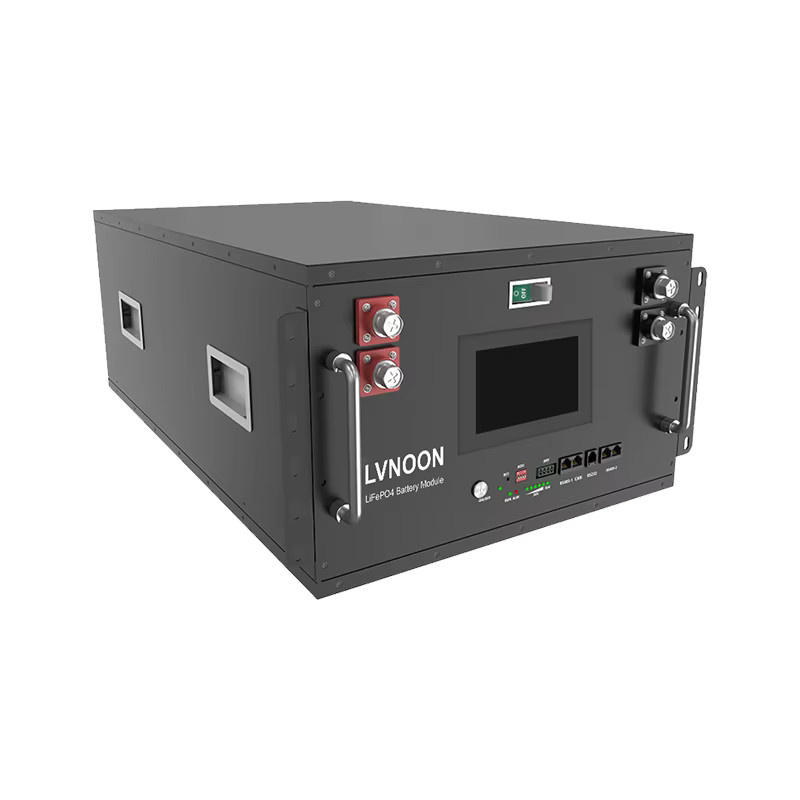 Lvnoon JKESS DIY Stapelbares LiFePO4 LFP Batterie Metallgehäuse in Schwarz mit BMS und LCD für 48V oder 51,2V, 15kWh - Bild 1