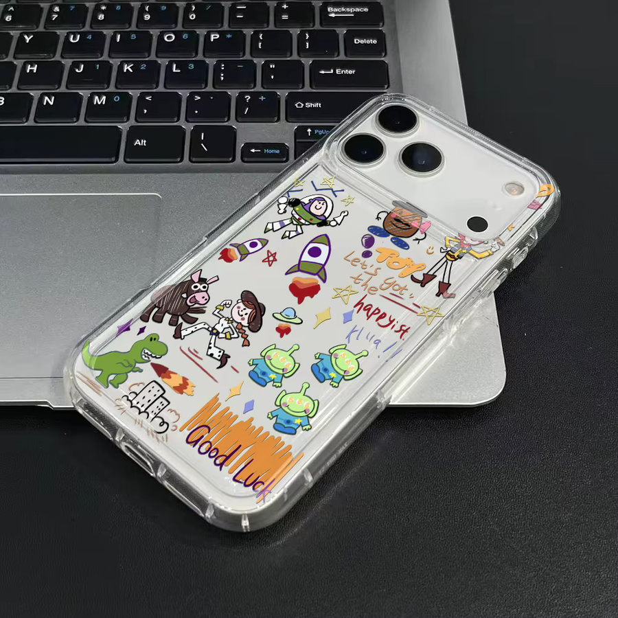 Disney Toy Story Handyhülle für iPhone 17 Air 16 16e 15 14 Plus 13 12 11 Pro Max X Xs XR 8 Transparente Sturzsichere Schutzhülle - Bild 3