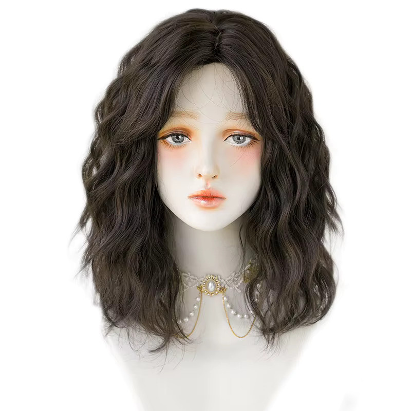 7JHH WIGS Perücke, schulterlang, wasserwellig, schwarz, Damen - Bild 6