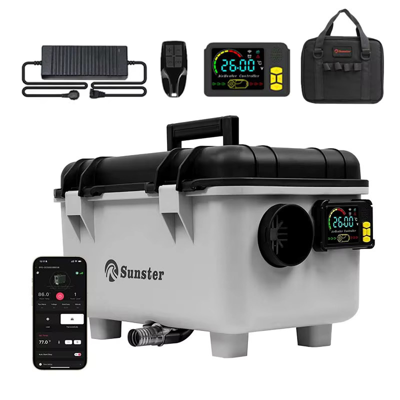 Sunster Diesel-Luftheizung TB30 8KW mit Bluetooth-App-Steuerung und LCD für LKW, Zelt und Camping - Bild 7