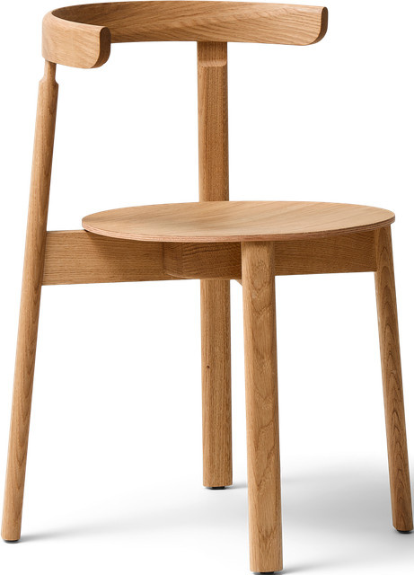 Form&Refine Lunar Stuhl aus Eichenholz in Braun, stapelbar und modern - Bild 1