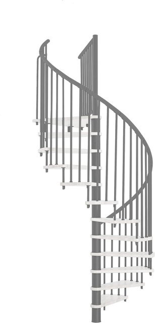 Minka Spindeltreppe Spiral Effect Ø 120 cm in Grau-Weiß für eine Raumhöhe bis 305 cm - Bild 1