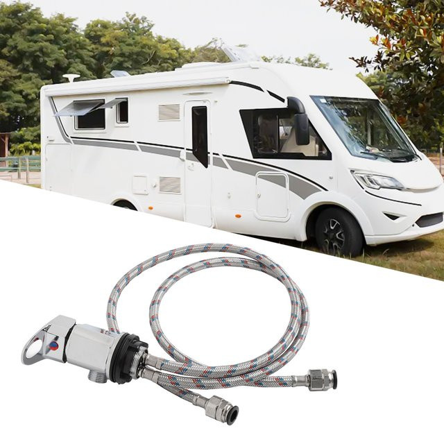 NIGHTKIST Duschmischbatterie mit 800 mm Edelstahlarmatur für Wohnmobile und Wohnwagen, 1/2 Zoll Anschluss - Bild 1
