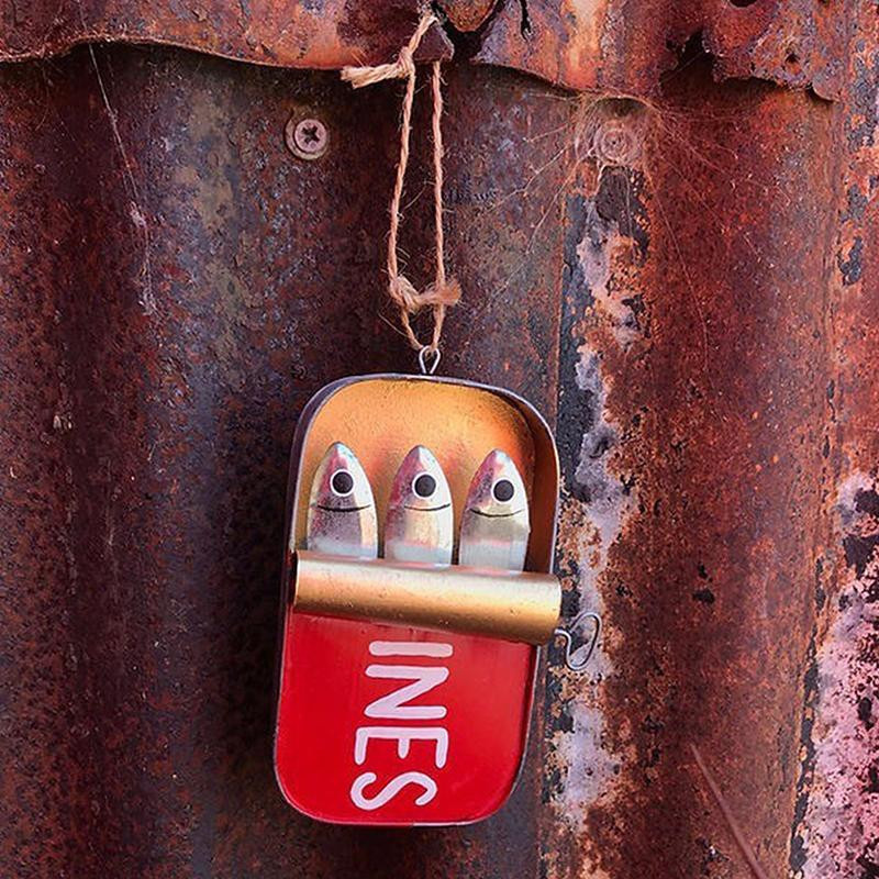 ChouJay Hängender Anhänger im Küstenstil als Sardinendose-Ornament aus Metall für deine DIY Heimdeko - Bild 4