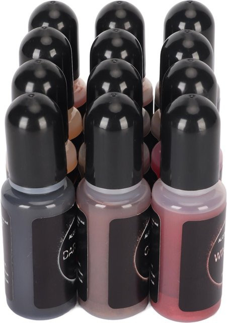 Shoemst Metallic Alkoholink Set mit 12 Farben, hochkonzentriert, 12 x 10 ml, Multicolor und Schwarz für Epoxidharz und Malerei - Bild 1