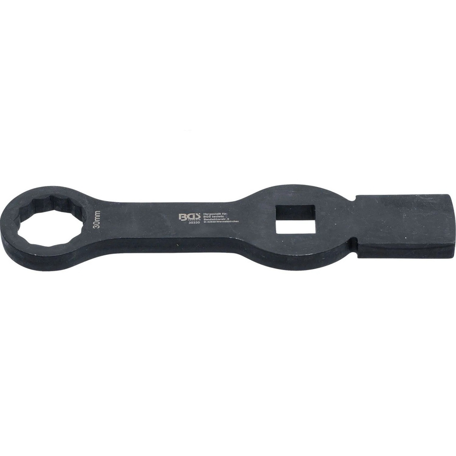 BGS Schlag-Ringschlüssel Zwölfkant mit 2 Schlagflächen SW 30 mm in Schwarz - Bild 3