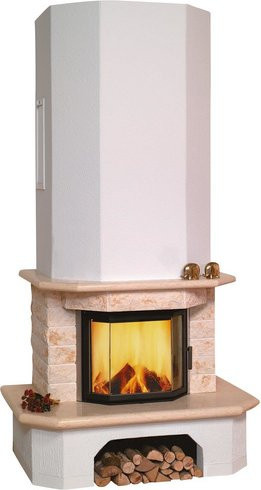 Hark Aspen 1 Kaminofen aus Naturstein in Beige und Weiß mit 8 kW Leistung und Automatik - Bild 2