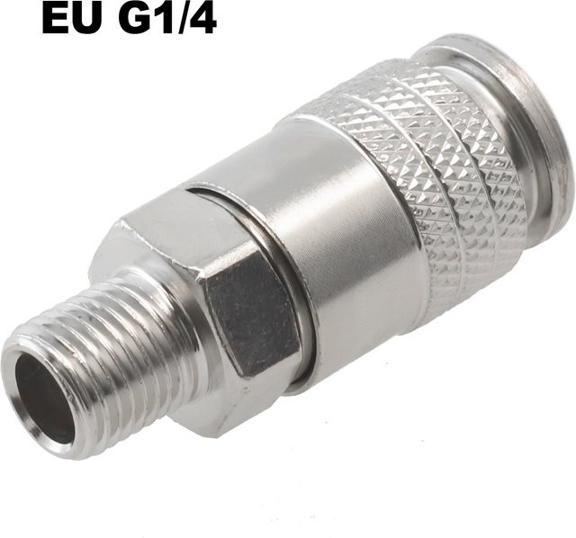 DAZZLEEX Pneumatischer Schnellkupplungs-Adapter aus Metall mit G1/4 Außengewinde in Silber für Luftwerkzeuge und Kompressoren - Bild 1