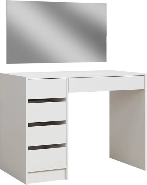 Vicco Schminktisch Thalia Weiß Hochglanz mit 5 Schubladen Breite: 100 cm, Tiefe: 40,02 cm, Höhe: 50 cm - Bild 2