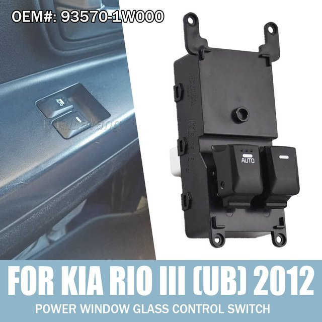 Malcayang Elektrischer Fensterheberschalter Schwarz für Kia Rio III (UB) 2012, Teilenummer 93570-1W000 - Bild 1