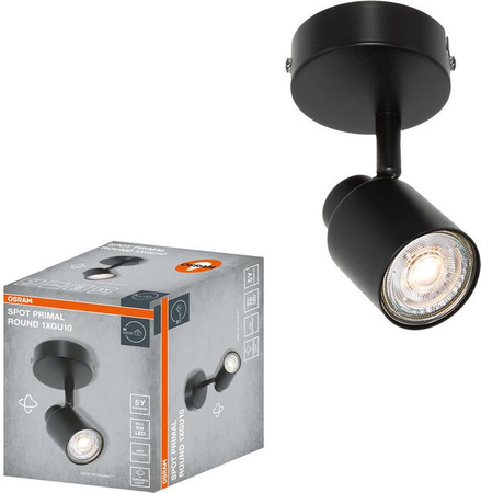 OSRAM PRIMAL Round LED Spot Leuchte, Schwarz, GU10, verstellbar