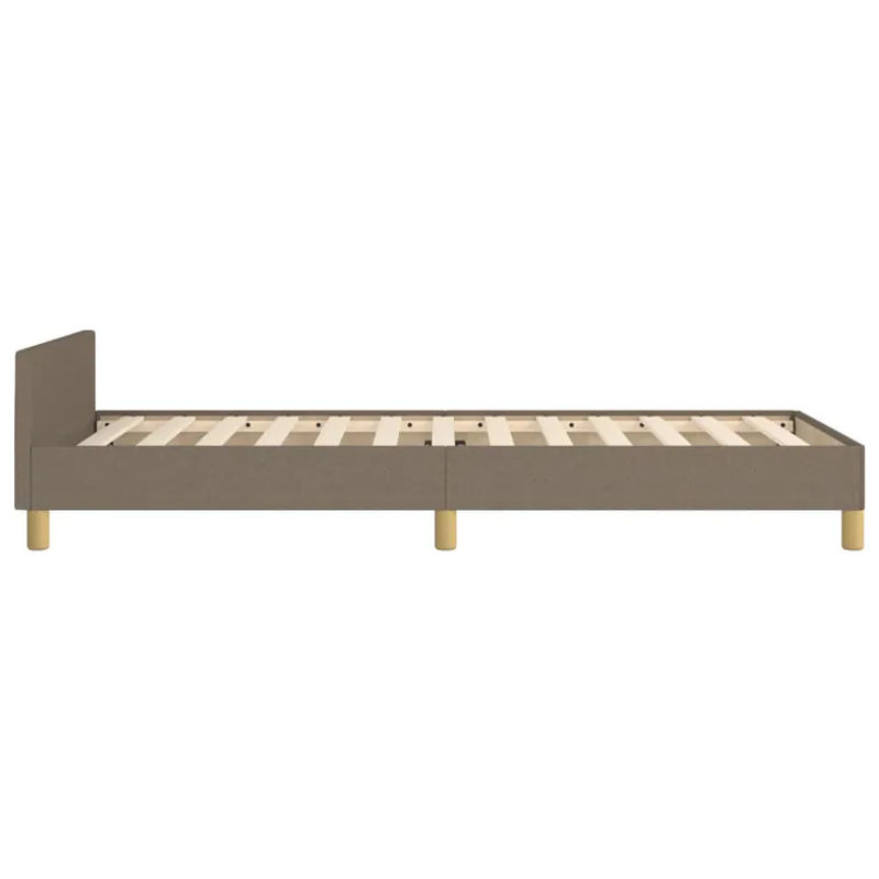 vidaXL Bettgestell mit Kopfteil aus Stoff in Taupe, B/T/H: 80 x 200 cm - Bild 4