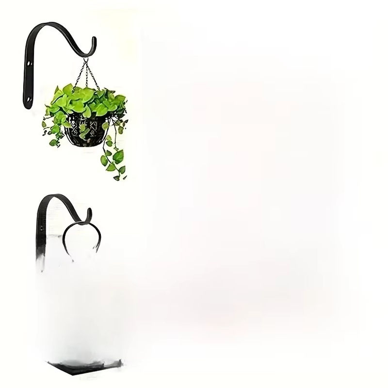 3 oder 6 Stück J-Form Wandhaken aus Metall für Blumentöpfe und Gartenkörbe zur Wandbefestigung - Bild 6