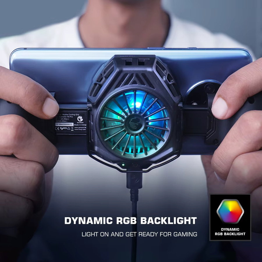 GameSir F8 Pro Mobiles Kühl-Gamepad in Schwarz mit integriertem Lüfter und Smartphone-Kühler für Android und iPhone - Bild 3