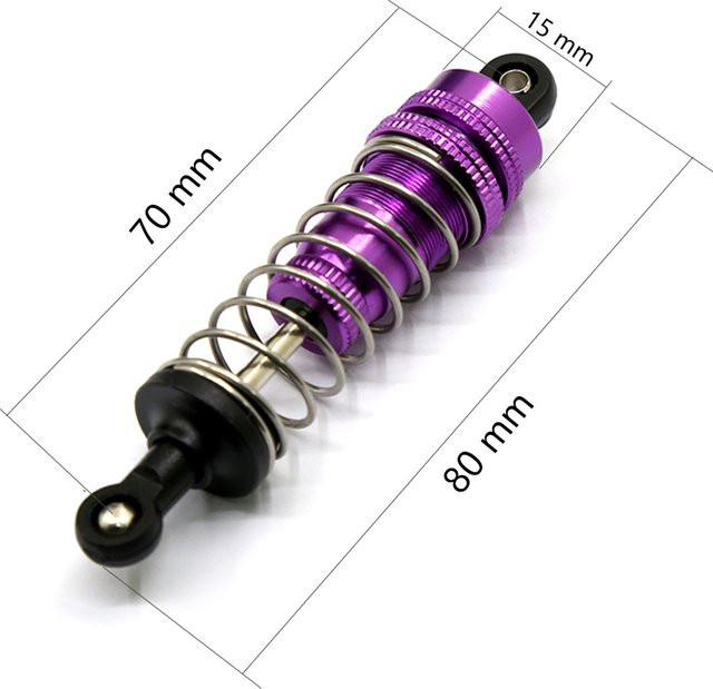 Wltoys Stoßdämpfer vorne und hinten, 2-teiliges Set, Aluminium, 1:14 - Bild 1