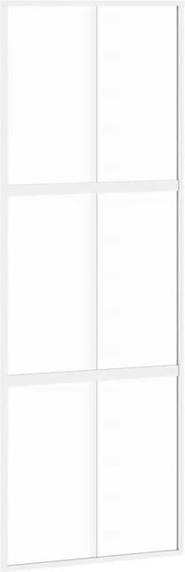 vidaXL Schiebetür aus Glas und Aluminium in Weiß, B: 76 cm, H: 205 cm - Bild 1