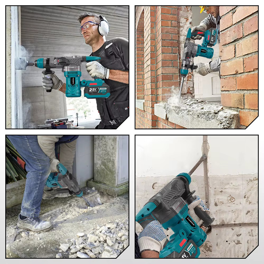 YOFIDRA 2200W Bürstenlose Schlagbohrmaschine und Multifunktions-Schraubendreher als Rotationswerkzeug für Makita 21V Akku - Bild 4
