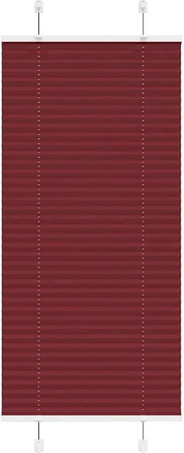 vidaXL Plissee Bordeauxrot, semi-transparent, Polyester, B: 55 cm, H: 150 cm - Bild 1