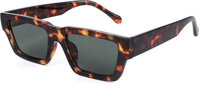 Quadratische Sonnenbrille, Unisex, Vollrand, Braun, Kunststoff - Bild 1
