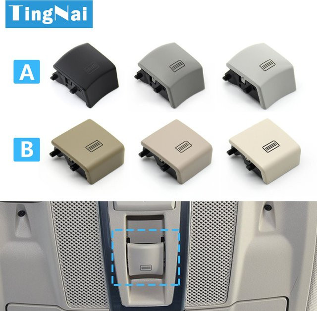 TNAI Schiebedach Fenster Schalter Knopf Abdeckung aus Kunststoff in Grau für Mercedes Benz ML GL GLE GLS W166 W292 W463 - Bild 1