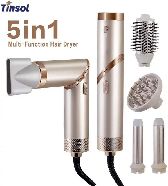 Tinsol 5in1 Multifunktions-Haartrockner und Lockenstab, Unisex - Bild 1